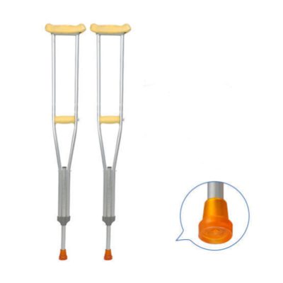 Adjustable thickened aluminum sturdy axillary crutches (4)