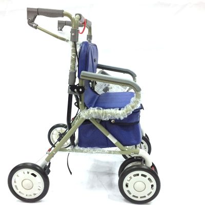 Aluminum light shopping seat walker rollator (1)