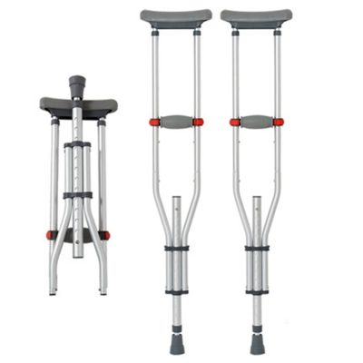 Aluminum telescopic folding adjustable walking crutch (2)