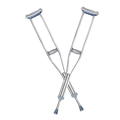 Comfortable adjustable aluminum underarm crutches (2)