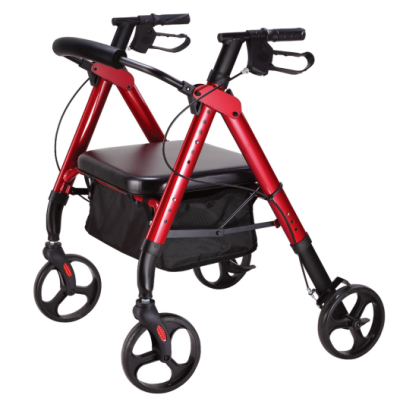 Four wheel adult rollators walker with footrest (2)