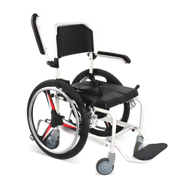 Manual folding commode wheelchair for disabled elder (6)