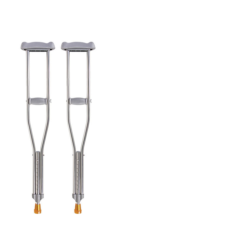 Portable adjustable height lightweight aluminum crutches